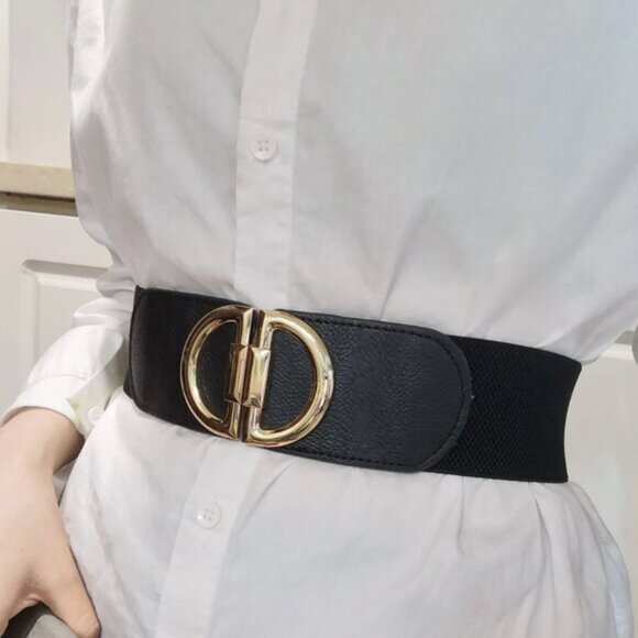 D Elastic Belt Wide Belt Black main image 4